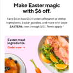 Easter email example from DoorDash.