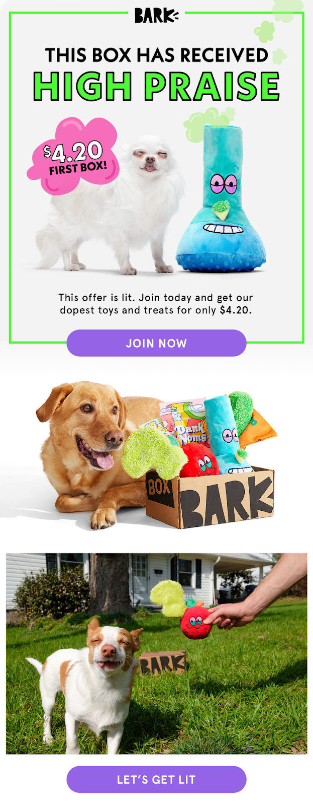 An example of Lighthearted Campaign in email.