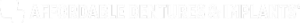 Affordable Dentures white logo.