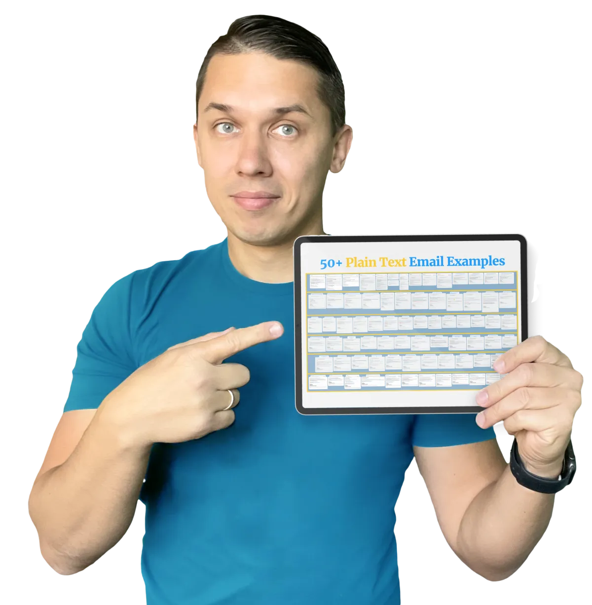 Andriy is pointing on 60 plain text email examples.