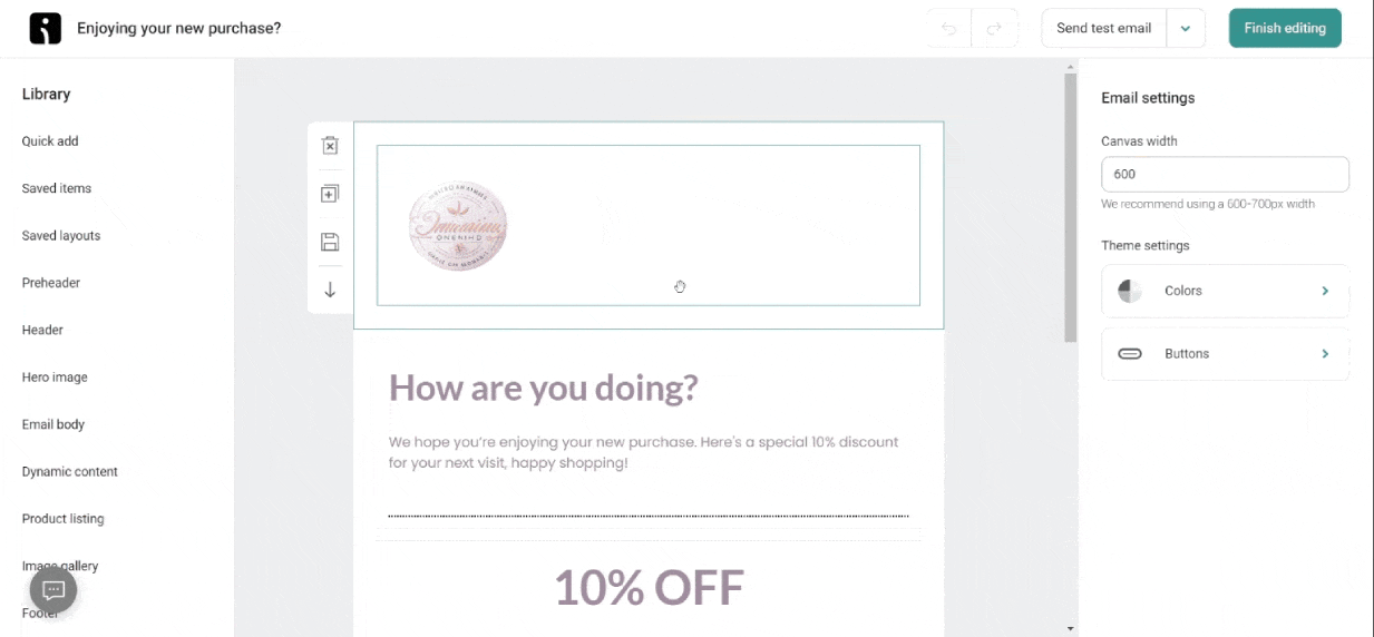 Omnisend's dynamic content.
