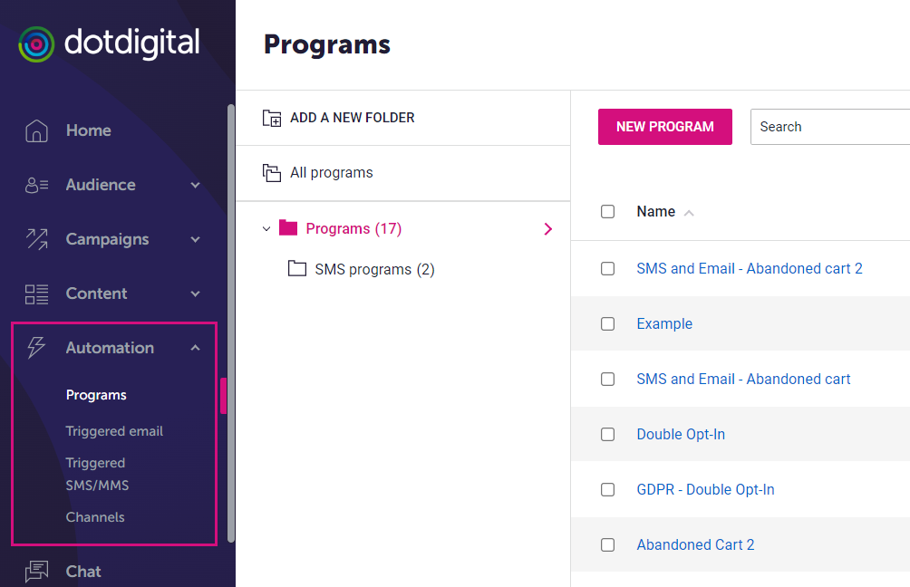 Dotdigital automation feature.