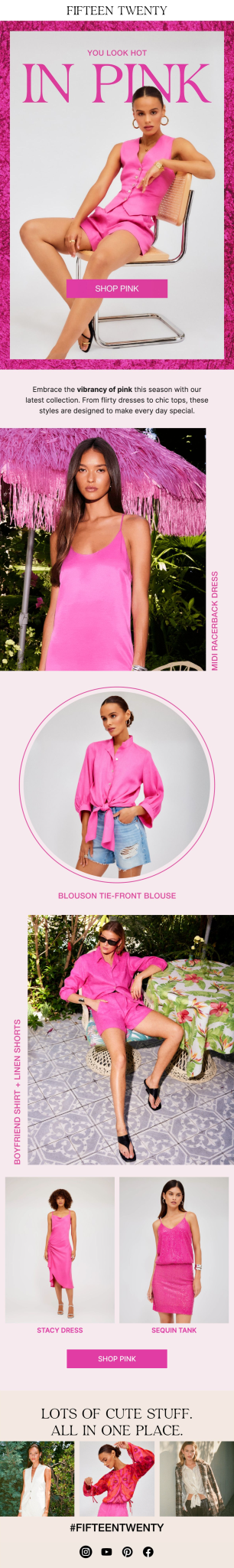 Fifteen-Twenty email design for case study.