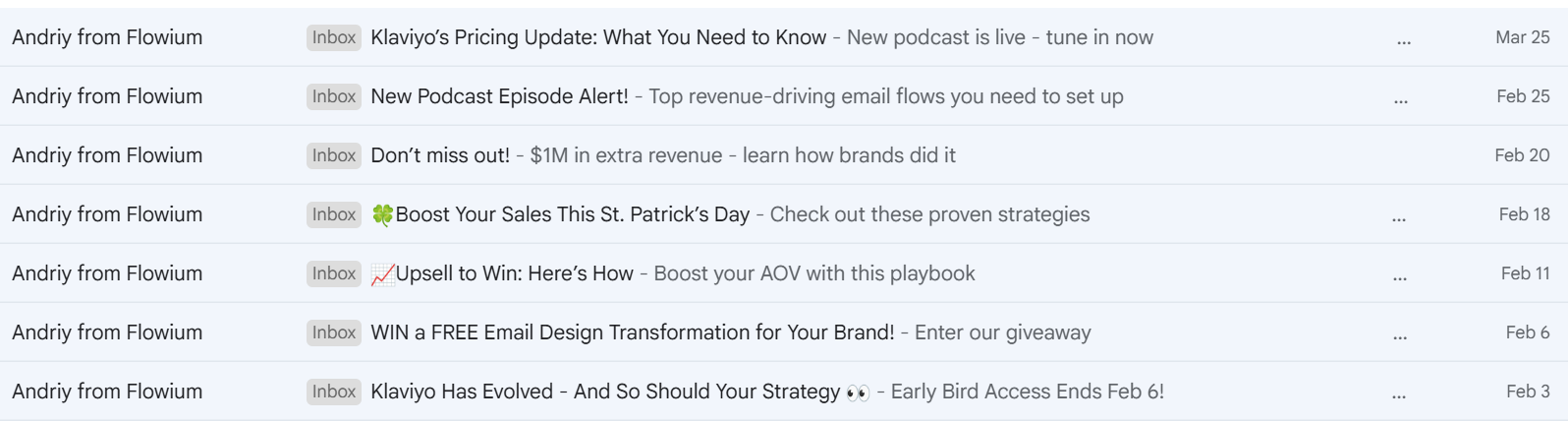 Flowium uses a personalized “From” name when sending out our campaigns.