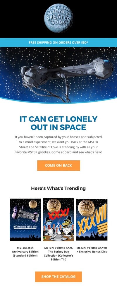 National Space Day email example.