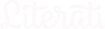 Literati white logo.