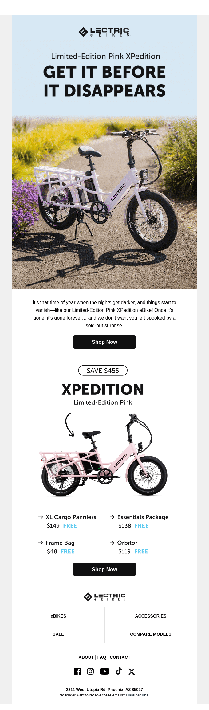 Bicycle Day email example.