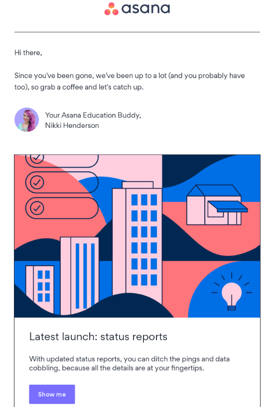 Business-to-Business Re-engagement Email Example.