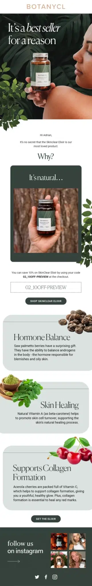 Cover for Botanycl brand email design.