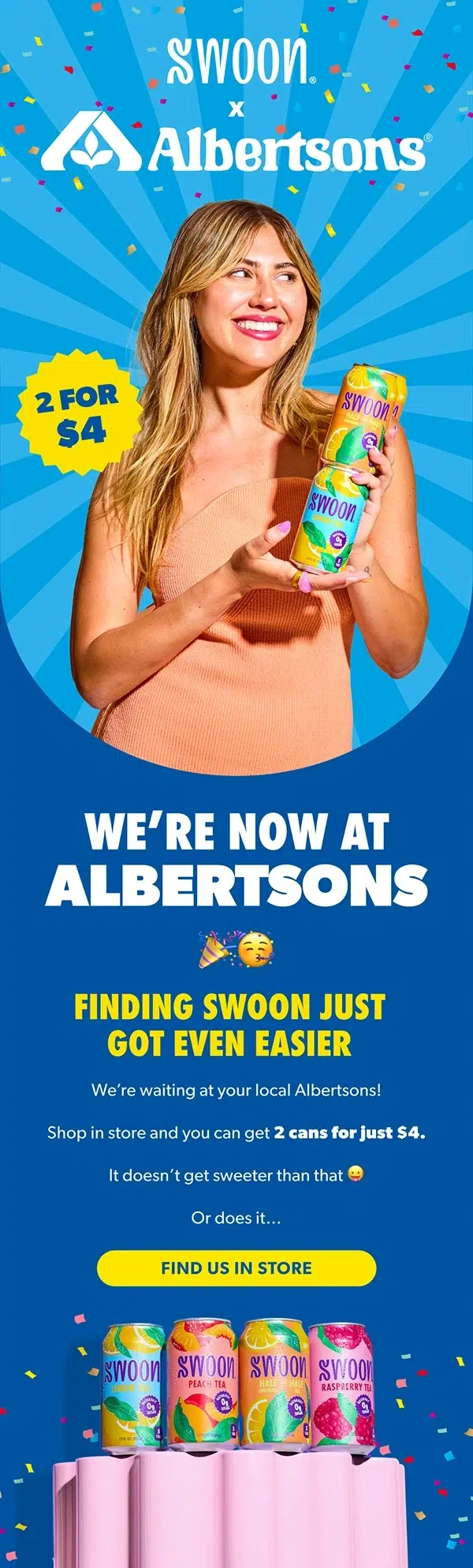 Cover for Swoon Albertsons brand email design.