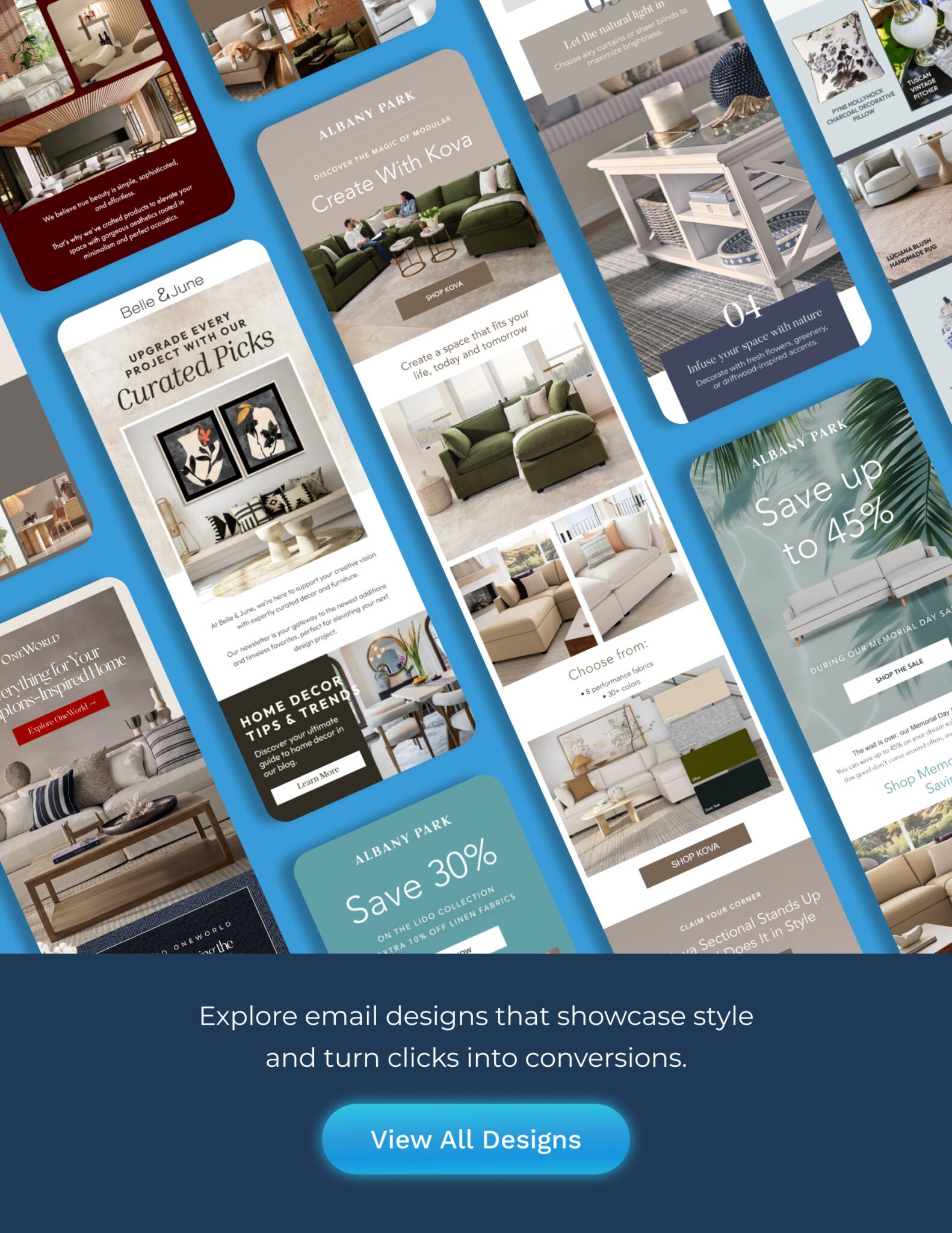 Email designs.