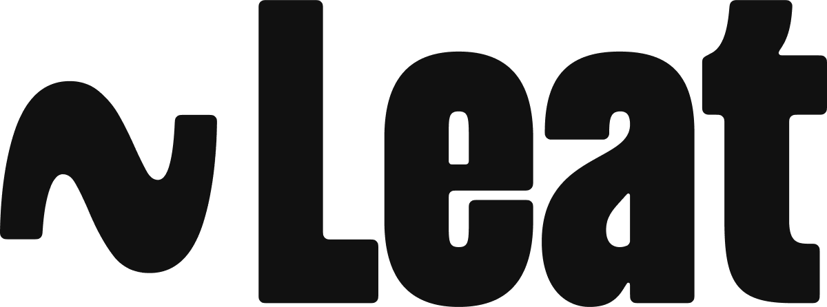 Leat logo - black.