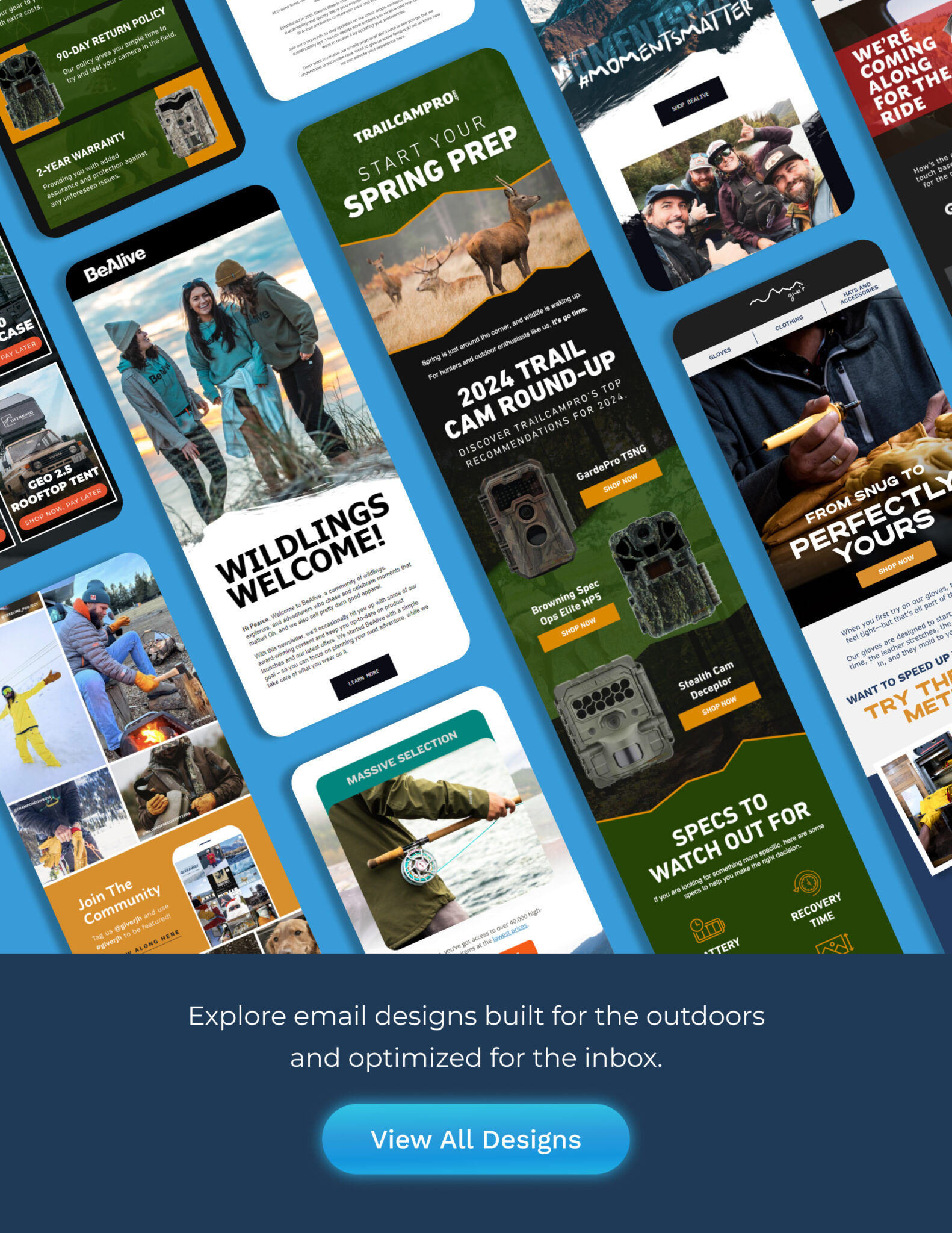 Email designs.