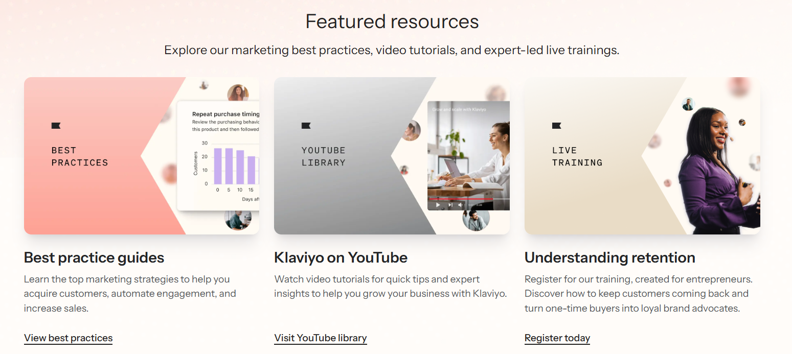 Exclusive Educational Content by Klaviyo.