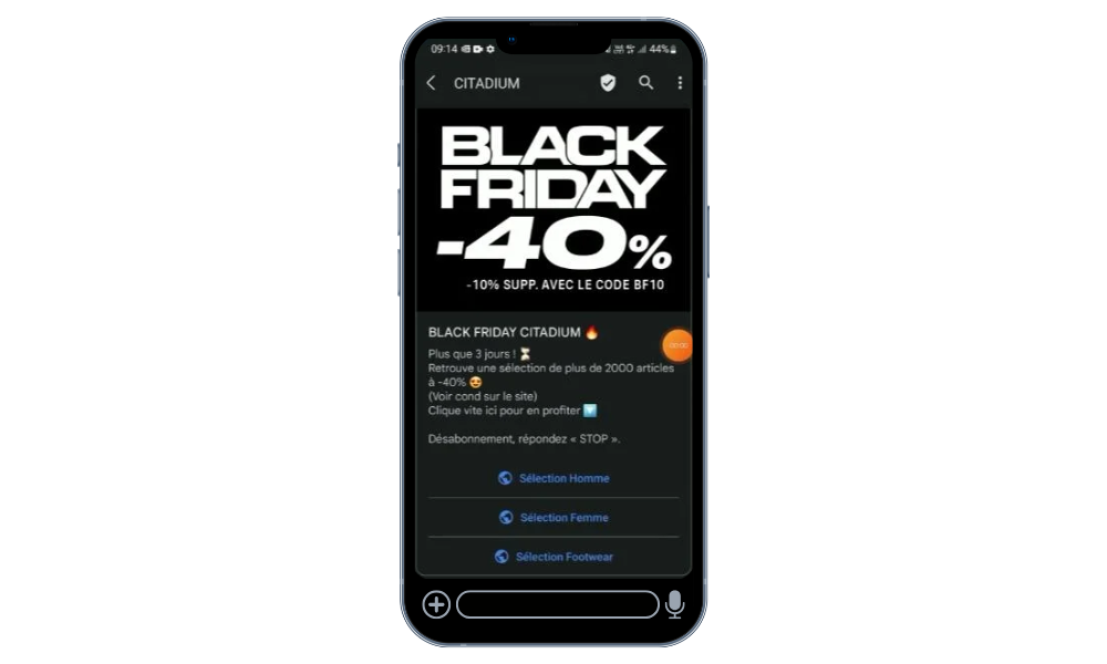 Black Friday RCS Campaign from CITADIUM.