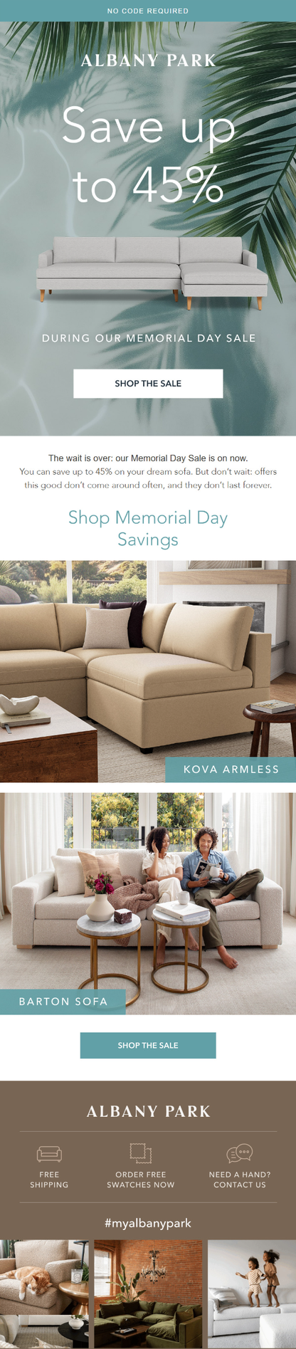 Email design for a case study.