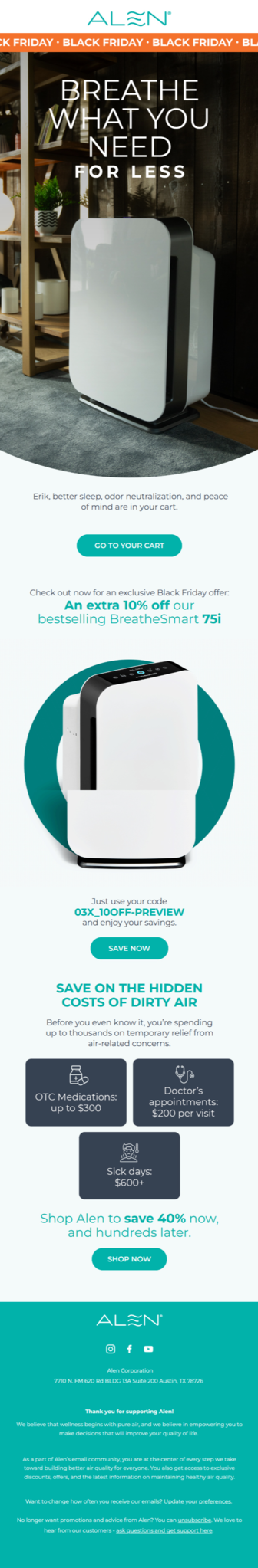 Email campaign for Alen.