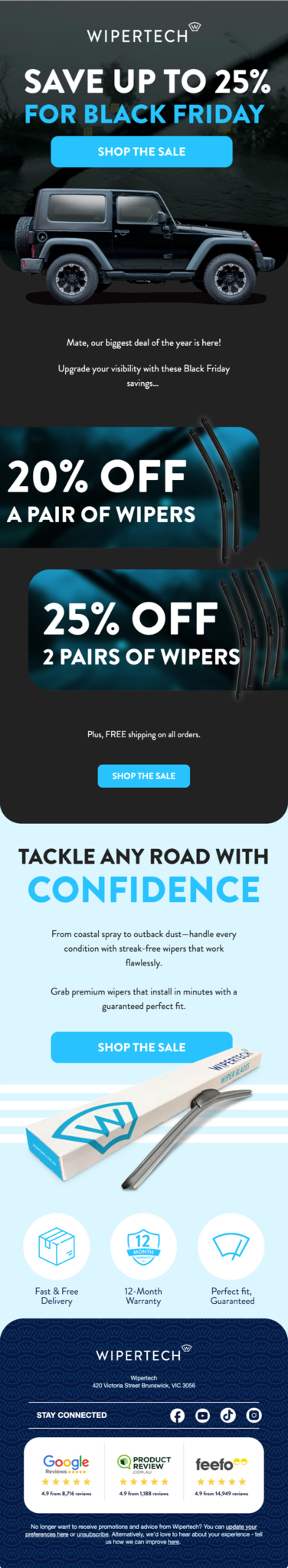 Wipertech email design by Flowium.