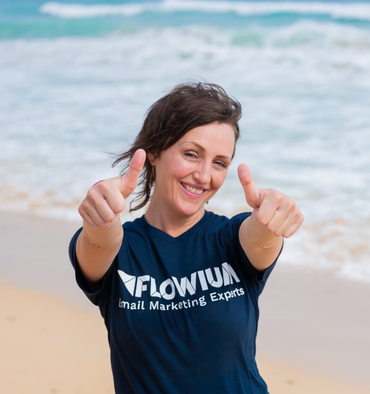 Cassidy is showing thumbs up.