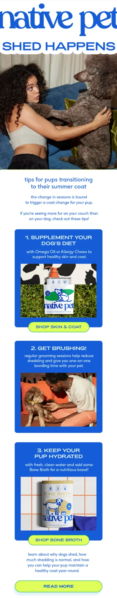 Native Pet email example for case study by Flowium.