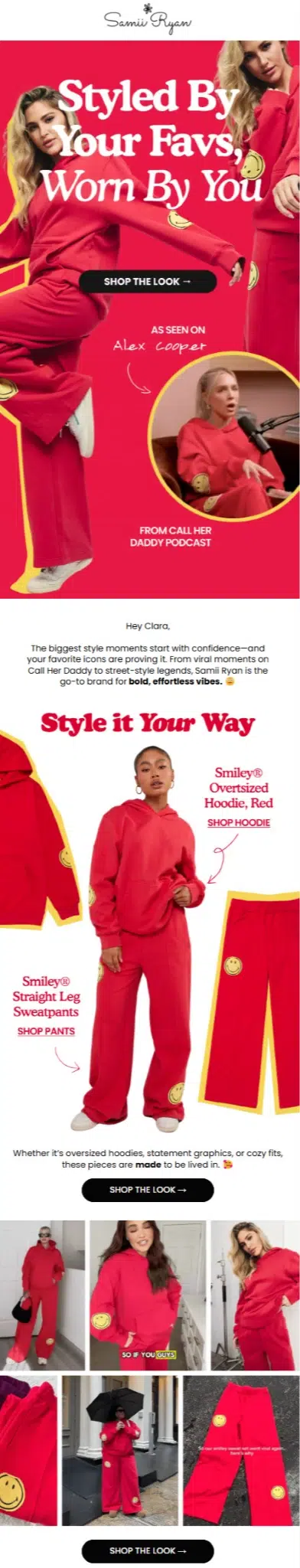 Samii Ryan email design for case study.