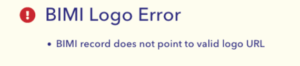 VMC Status: BIMI logo error
