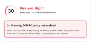 Fails of BIMI requirements example.